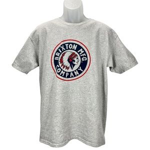Brixton | Men’s Large | Rival Stamp Short Sleeve‎ Graphic Heather Gray T-Shirt